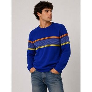 Lido of California Striped Pullover Sweater Long Sleeve Casual Top | G1